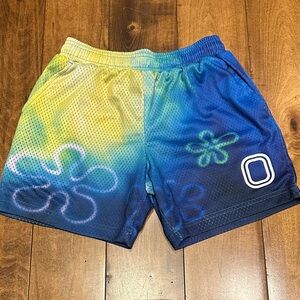 Overtime Vibrant Blue and Yellow Kids Shorts SpongeBob Size: YL